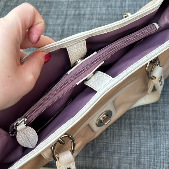 Coach Pebbled Penelope Leather Carryall Handbag Shoulder Bag F19044 Purse - Picture 11 of 12